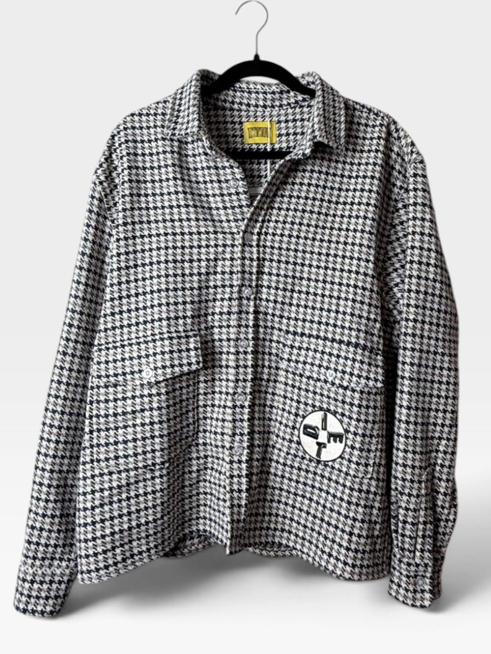 Diet Starts Monday Houndstooth Bluegrass Flannel Men's Size Medium Grey NWT (D)
